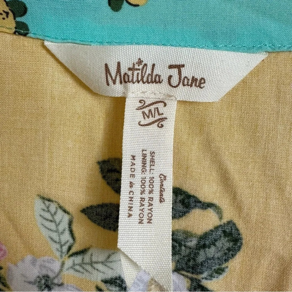 Matilda Jane size Medium Large What A Catch Open Cardigan Kimono Top Yellow - Picture 5 of 7